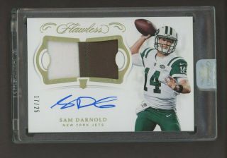 2018 Flawless Sam Darnold Jets True Rpa Rc Rookie Patch Auto 17/25