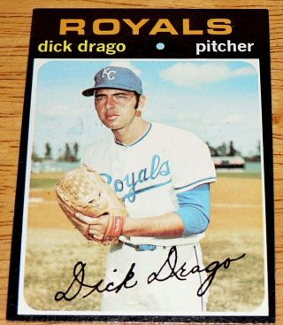 1971 Topps Baseball Set,  752 Dick Drago,  Kansas City Royals,  Ex,  /exmt
