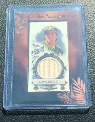 Jose Canseco 2019 Topps Allen & Ginter Bat Relic Framed Card