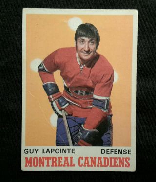 1970 70 - 71 Opc Guy Lapointe (177) Rookie Montréal Canadiens Good,  Bonus 3rd Year