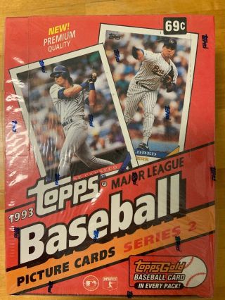 Topps Major League 1993,  Series 2 Baseball Cards,  Box