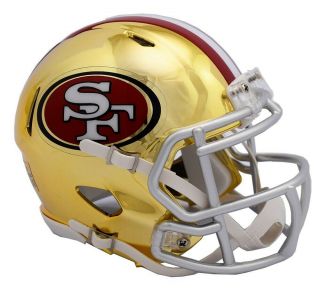 Riddell San Francisco 49ers Chrome Alternate Speed Mini Football Helmet