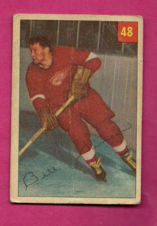1954 - 55 Parkhurst 48 Wings Bill Dineen Rookie Good Card (inv A5797)