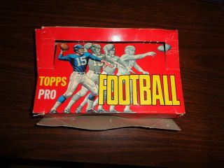 1965 TOPPS FOOTBALL EMPTY DISPLAY WAX BOX 3