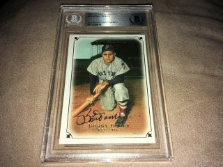 Bobby Doerr Boston Red Sox Signed 2007 Ud Masterpieces Card Beckett Certified