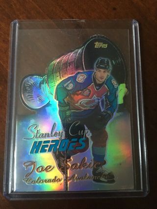 Joe Sakic 1999 - 00 Topps Stanley Cup Heroes Sc10 Refractor Colorado Avalanche