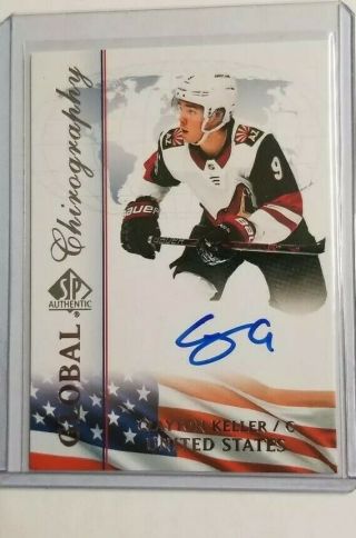 2017 - 18 Ud Sp Authentic Clayton Keller Global Chirography Usa Auto