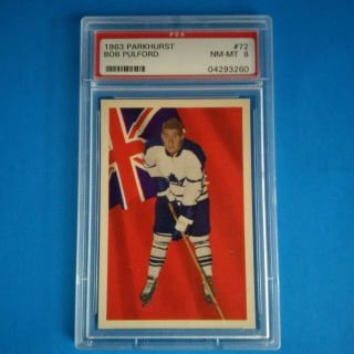 1963 - 64 Parkhurst Vintage 72 Bob Pulford Toronto Maple Leafs Psa 8 Nm - Mt