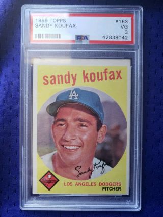 1959 Topps Sandy Koufax 163 Psa 3