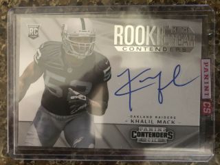 2014 Contenders Khalil Mack Rookie Ink Rps On Card Auto Rc Bears