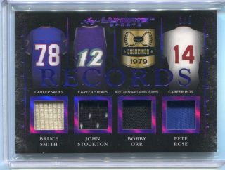 2019 Leaf Ultimate Sports Smith Stockton Orr Pete Rose Game Jersey D 6/9