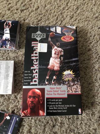 1997 - 98 Upper Deck Series 2 Open Box 240 Cards.  35 Plus Game Dated Cards - Blowout
