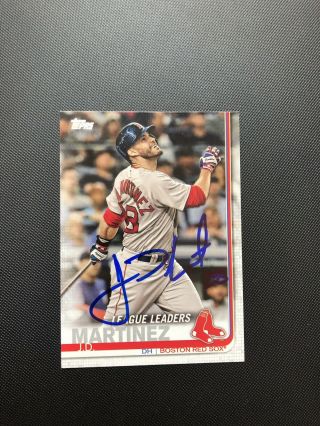 J.  D.  Martinez Auto Autographed Signed 2019 Topps Baseball Red Sox