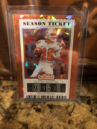 2019 Contenders Peyton Manning Cracked Ice Sp 12/23 Season Ticket Colts Vols