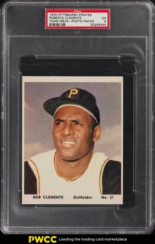 1970 Pittsburgh Pirates Team Issue Roberto Clemente Psa 5 Ex (pwcc)