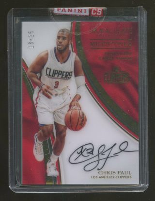 2016 - 17 Immaculate Milestones Chris Paul Clippers Auto /25
