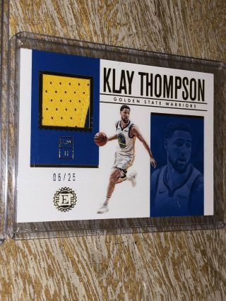 Klay Thompson 2018/19 Encased Game 2 Color Patch ’D 06/25 GS Warriors SSP 5