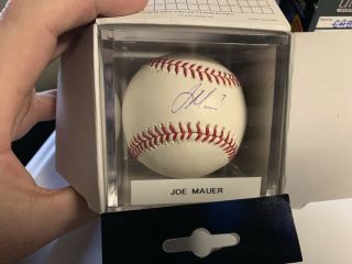 Joe Mauer Signed Autographed Omlb Baseball Minnesota Twins