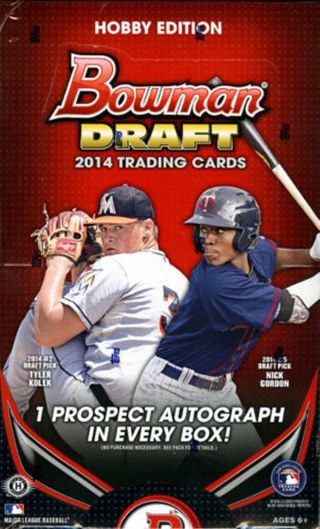 2014 Bowman Draft Picks & Prospects Baseball Hobby Box Factory 1 Auto