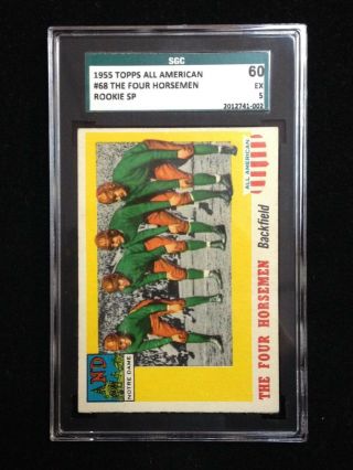 1955 Topps All American 68 The Four Horsemen Rookie Sp - Certified Sgc 60 Ex 5