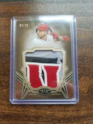 2019 Topps Tier 1 Joey Votto Prodigious Patches Relic Card 