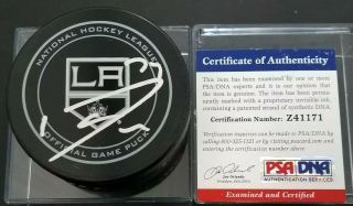 Psa/dna Z41171 Dwight King Signed Los Angeles Kings La Official Game Puck