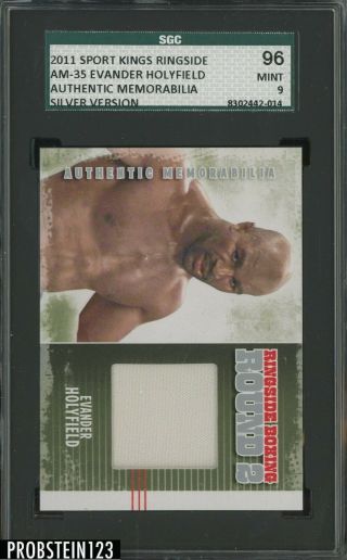 Evander Holyfield 2011 Ringside Boxing Am - 35 Fight Worn Patch Sgc 96