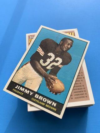 1961 Topps Set Break 71 Jim Brown Hof Cleveland Browns Ex - Mt