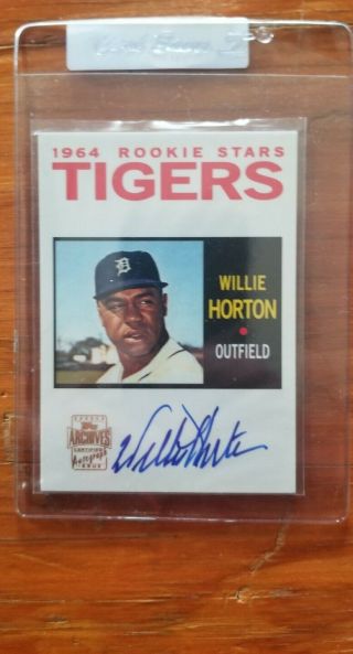 2001 Topps Archives Certified Autograph Willie Horton 512 1968 Detroit Tigers