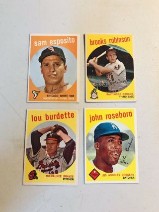 1959 Topps Baseball Vg - Ex 439 Brooks Robinson