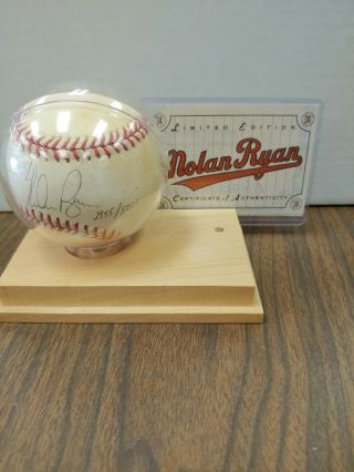Nolan Ryan Limited Edition Signed Baseball Major League Baseball Rawlings /5000