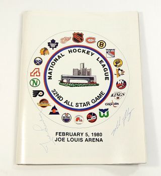 1980 Nhl All Star Game Program Joe Louis Arena Signed By Lindsay Foligno