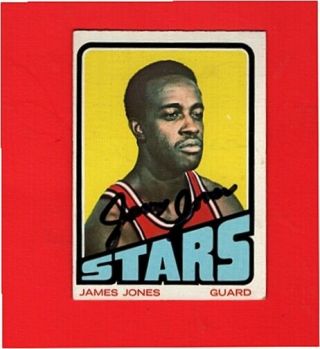 1972 - 73 Topps Vintage James Jones - Utah Stars Autographed Card