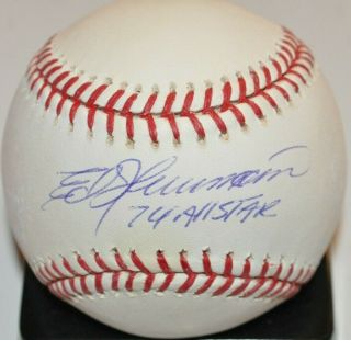 Ed Herrmann (dd) 1974 White Sox All - Star - Yankees Astros Signed Ml Baseball