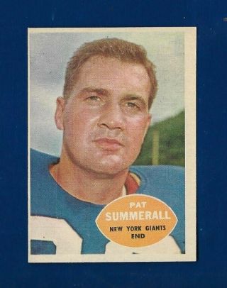 1960 Topps 77 Pat Summerall (ex - Mt) York Giants