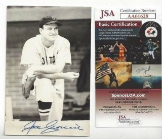 Joe Cronin Boston Red Sox Baseball Hofer Autographed Postcard Photo Jsa