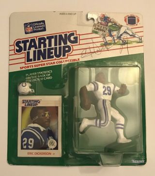 Eric Dickerson Autographed 1988 Starting Lineup Slu,  Jsa,  Colts,  Rams