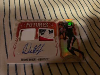 Dwayne Haskins 2019 Legacy Football Rookie Dual Patch Auto 9/15 Hot