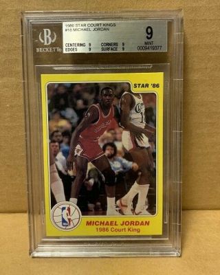 1986 Michael Jordan Star Court King 18 Bgs 9
