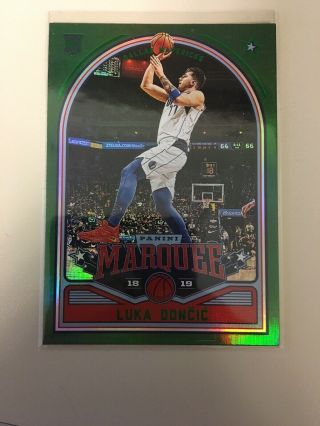 2018 - 19 Chronicles Luka Doncic Marquee Green Foil Rookie Card Mavericks - Nba Roy