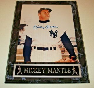 Mickey Mantle York Yankees Autographed 8x10 Framed Photo With