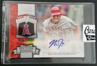 2013 Topps Mike Trout Chasing History Sp Auto Angels