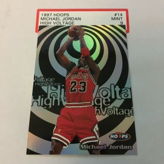 1997 - 98 Hoops High Voltage Michael Jordan (ex Psa 9 Cracked) Hot 90 