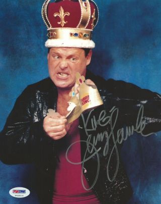 Jerry The King Lawler Signed Wwe 8x10 Photo Psa/dna Picture Autograph Wwf 2