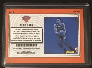2018 - 19 Contenders Optic KEVIN KNOX ROOKIE RED CRACKED ICE SSP LOTTERY TICKET 2