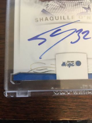 2017 - 18 National Treasures Shaquille O ' Neal AUTO /35 4