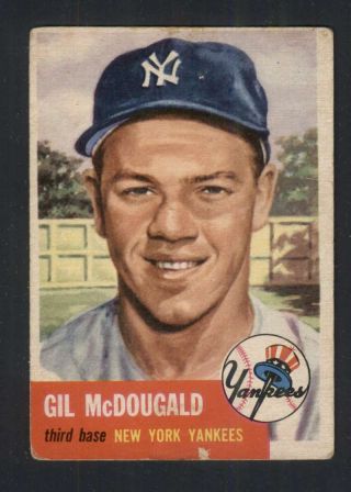 1953 Topps 43 Gil Mcdougald Vg/vgex Yankees 87476