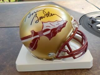 Leaf Autograph Mini - Helmet Bobby Bowden Florida State Seminoles Signed Fsu