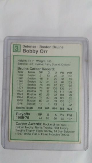 BOBBY ORR AUTOGRAPHED BAY BANK CARD BOSTON BRUINS 6
