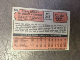 1972 Topps Steve Garvey baseball card Dodgers 686 2